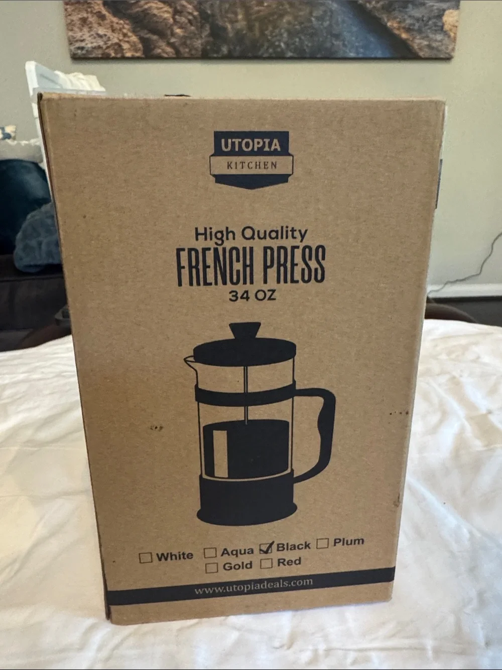 Black French Press - 34 oz